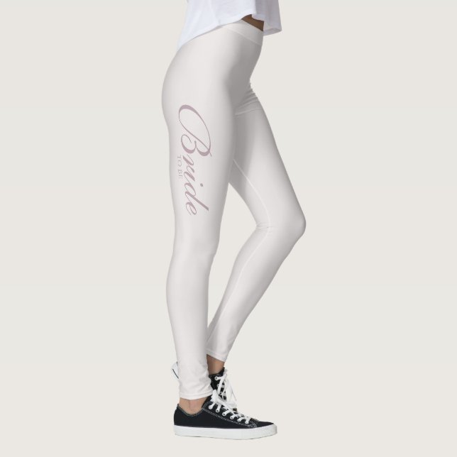 Antique blush pink rose engagement bride to be leggings (Right)