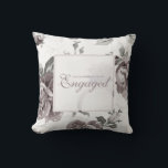 Antique blush pink rose engagement gift cushion<br><div class="desc">Antique blush pink rose engagement gift throw pillow for engaged couple. This beautiful classic floral collection will be perfect for an indoor or outdoor garden celebration for a wedding, bridal shower, baby shower or a country style celebration. Just modify it the way you like it, the entire collection is customisable....</div>