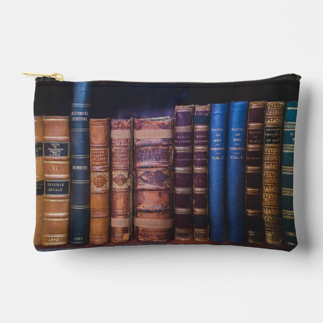 Antique book Bindings Books Accessory Pouch (Front)