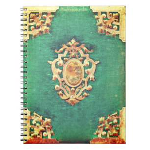Antique book brass and green elegant victorian