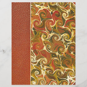 Antique Book Cover, Ornate Swirl Pattern
