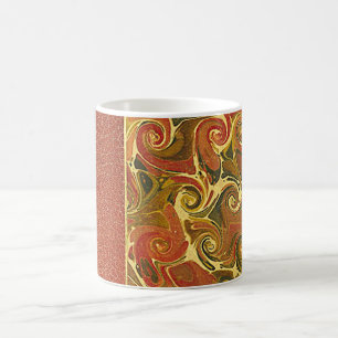 Antique Book Cover, Ornate Swirl Pattern Coffee Mug