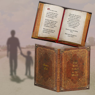 Antique Book (customisable) Father's Day Card