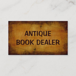 Antique Book Dealer Business Card