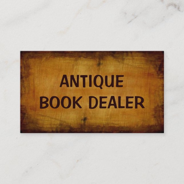 Antique Book Dealer Business Card (Front)