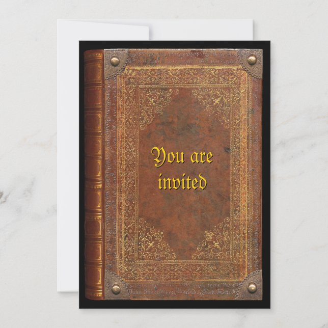Antique Book Invitation (Front)