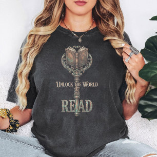 Antique Book Key Unlock Read Design T-Shirt