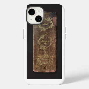 Antique Book Love Poems Classic Monogram iPhone 14 Case