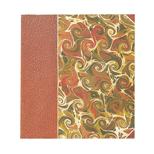 Antique Book, Ornate Swirl Scrapbook Paper Notepad (Front)