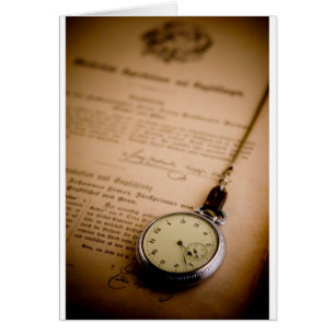 Antique Book Paper Pocket Watch Fob