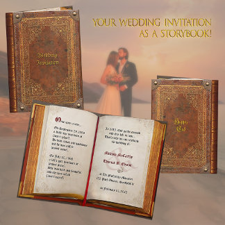 Antique Book Wedding invite (customisable)