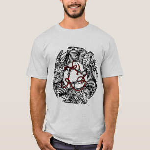 Antique Bookplate Three Hawks William de Morgan T-Shirt
