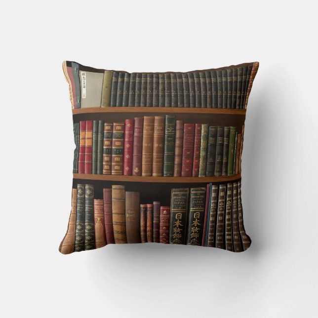 Antique Books Book Lover Cushion (Back)