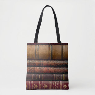 Antique Books Book Lover Tote Bag