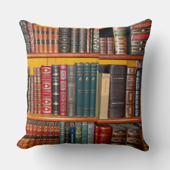 Antique Books Throw Pillow (Front)
