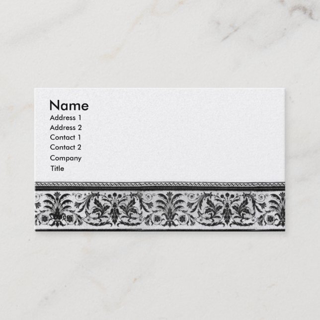 Antique Border Business Card 1 (Front)