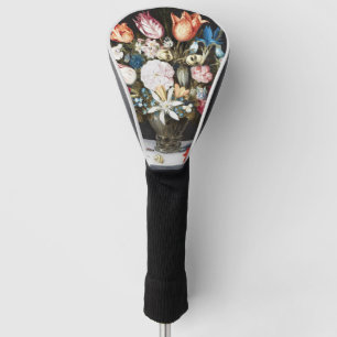 Antique Bosschaert Dutch Tulips and Roses Art Golf Head Cover