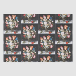 Antique Bosschaert Dutch Tulips and Roses Art Tissue Paper