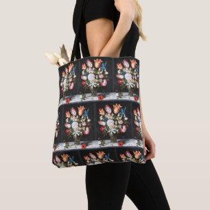 Antique Bosschaert Dutch Tulips and Roses Art Tote Bag