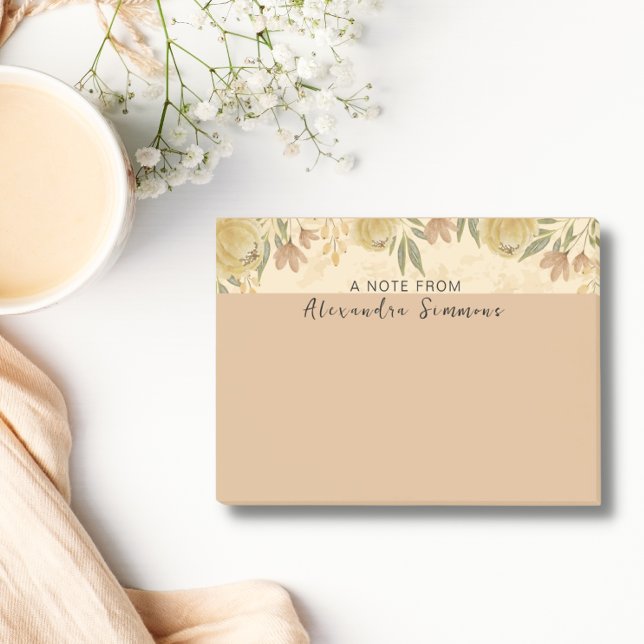 Antique Botanic and Floral Personalised Post-it Notes (Creator Uploaded)