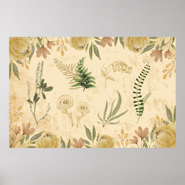 Antique Botanic and Floral Poster (Front)