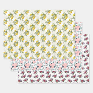 Antique Botanical Rose Meadow Vintage Floral Wrapping Paper Sheet