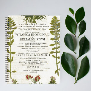 Antique Botany Bookplate Bullet Journal