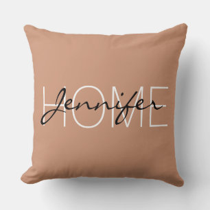 Antique brass colour home monogram cushion