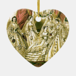 Antique Bride Vintage Wedding Ceramic Tree Decoration