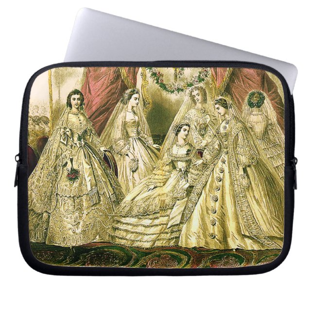 Antique Bride Vintage Wedding Laptop Sleeve (Front)