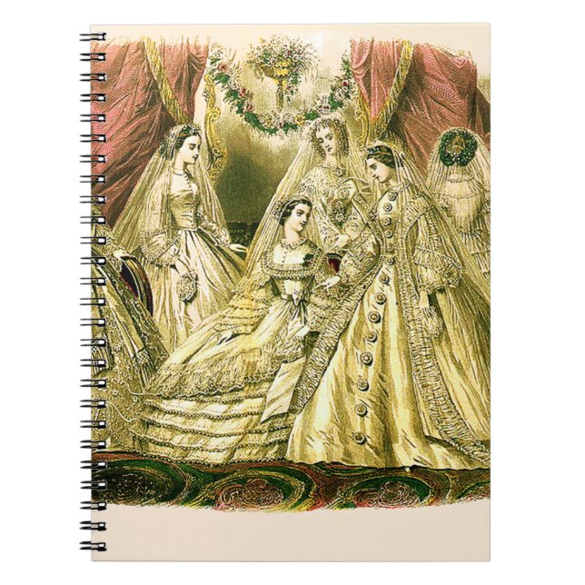 Antique Bride Vintage Wedding Notebook (Front)