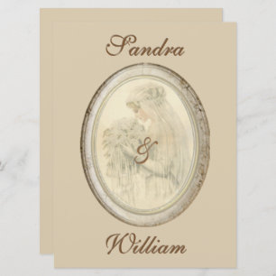Antique Bride Wedding Invitation