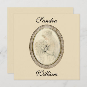 Antique Bride Wedding Invitation
