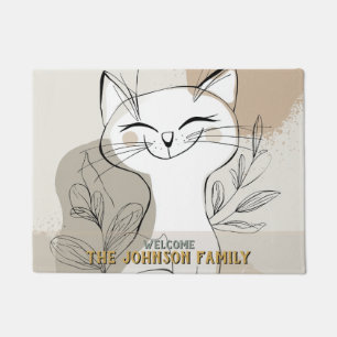 Antique British Shorthair Cat Entry Outdoor Mat