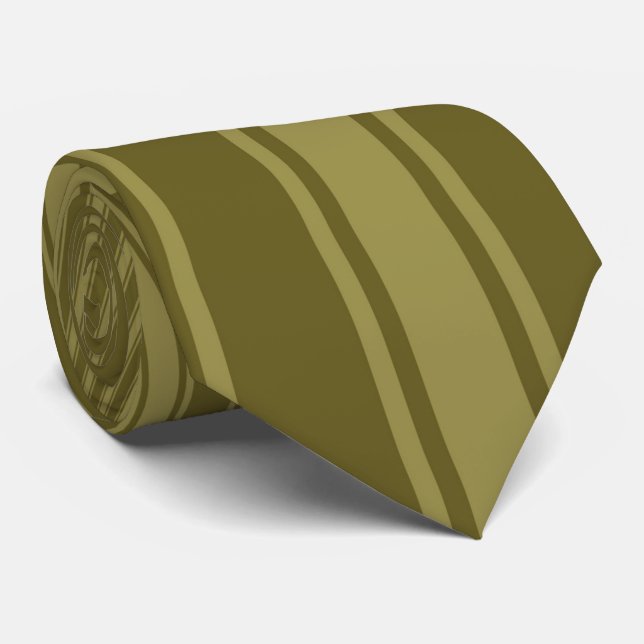 Antique bronze Colour Stripe Funky Pattern Tie (Rolled)