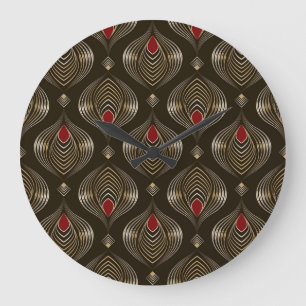 Antique Bronze: Seamless Ornamental Elegance Large Clock