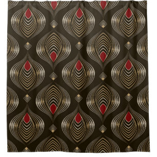 Antique Bronze: Seamless Ornamental Elegance Shower Curtain