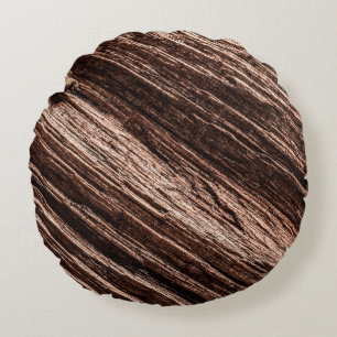 Antique brown obsolete wooden background. age-old, round cushion