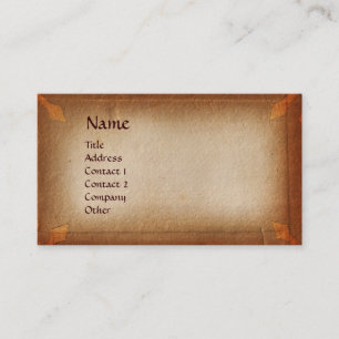 ANTIQUE BROWN PARCHMENT BUSINESS CARD