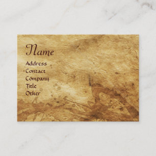 ANTIQUE BROWN PARCHMENT Monogram Business Card