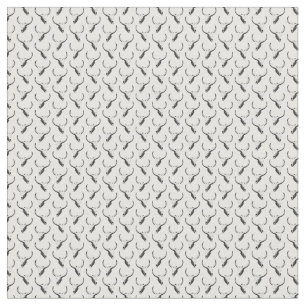 Antique Bull Skull Western Pattern CUSTOM BG COLOR Fabric