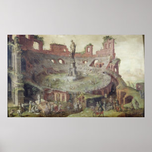 Antique Bullfighting, 1552 Poster