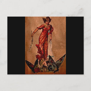 Antique Butterfly Fairy Postcard