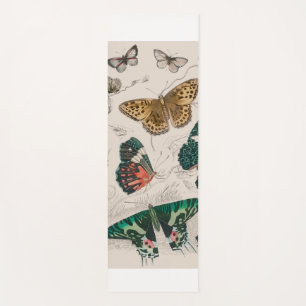 Antique Butterfly Illustration: 1820 Goldsmith Yoga Mat