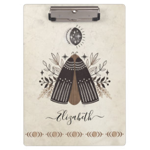 Antique Butterfly Moth Illustration Clipboard