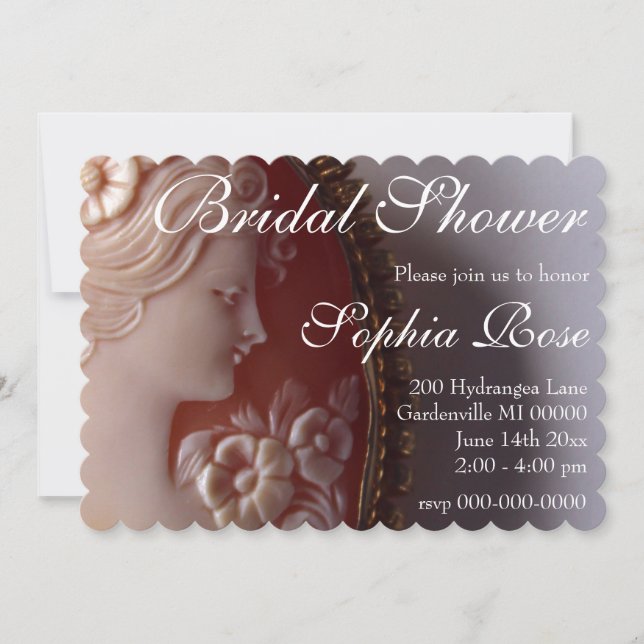 Antique Cameo Invitation (Front)
