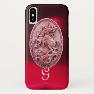 ANTIQUE CAMEO / SAINT GEORGE AND DRAGON MONOGRAM iPhone X CASE