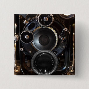 Antique Camera Photography Vintage Lens Film 15 Cm Square Badge