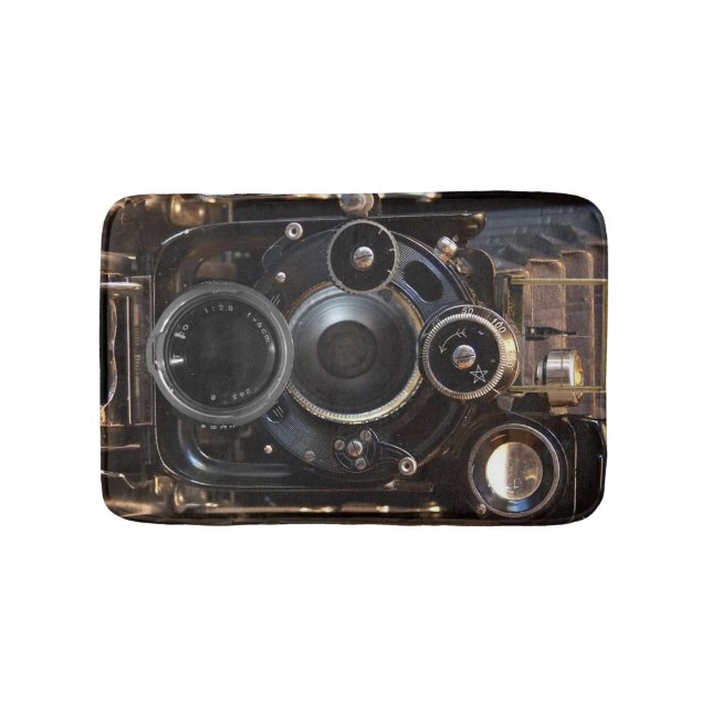 Antique Camera Photography Vintage Lens Film Bath Mat (Front)