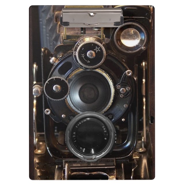 Antique Camera Photography Vintage Lens Film Clipboard (Front)